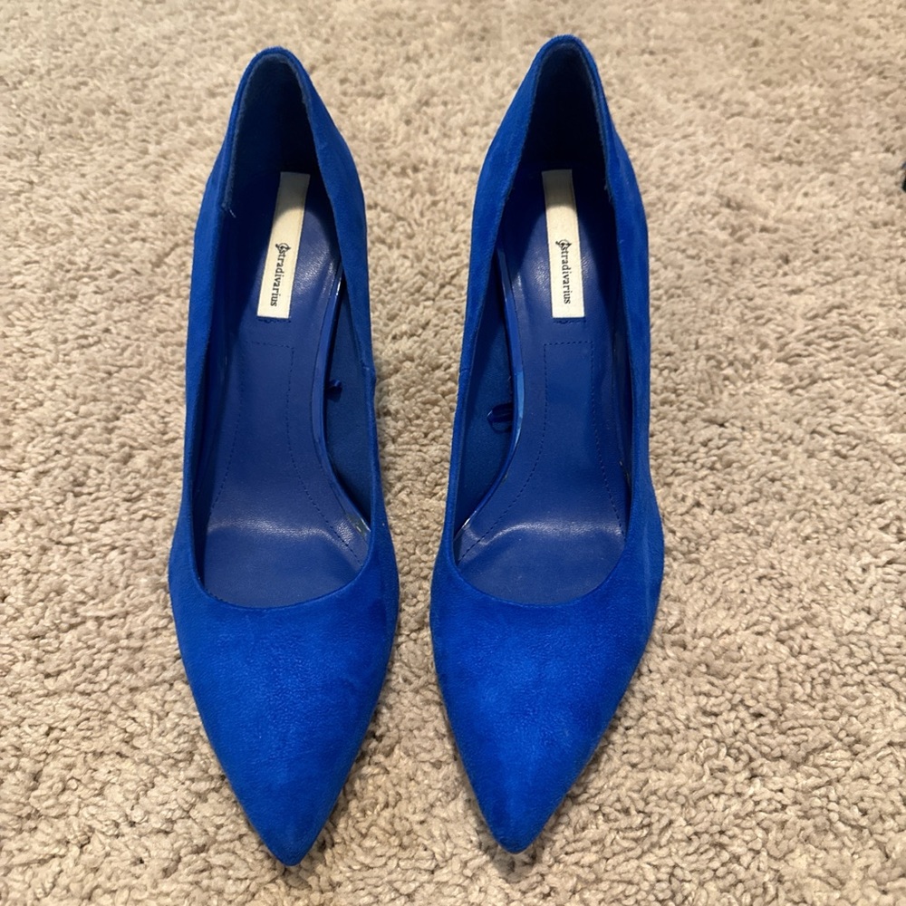 Blue Pointed Toe Women's Shoes